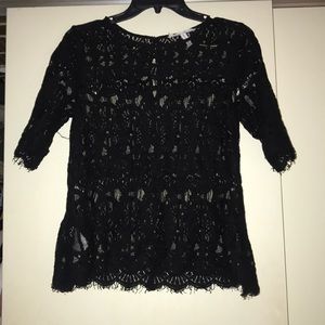 Lace short sleeve top